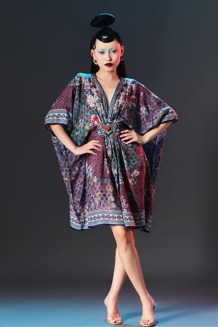 Rajdeep Ranawat Maya Kaftan Multi Print Designer Kaftan 