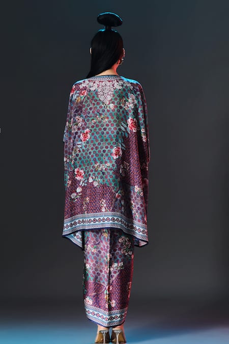 Rajdeep Ranawat Indonesia Skirt Multi Printed Tie Up Draped Skirt 