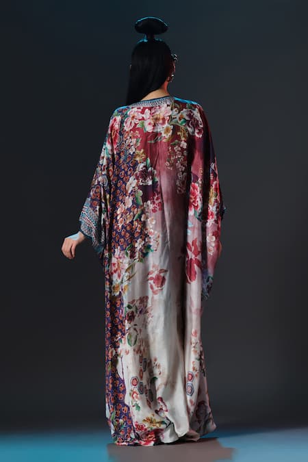Rajdeep Ranawat Imama Kaftan V Neck Printed Designer Kaftan 