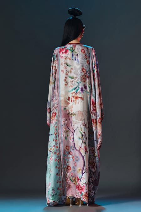 Rajdeep Ranawat Beatrice Kaftan Printed Boxy Silk Kaftan 