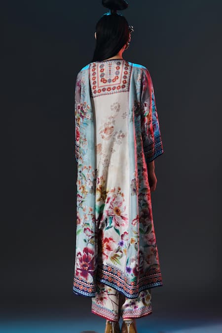 Rajdeep Ranawat Anisha Anarkali Floral Printed Silk Anarkali 