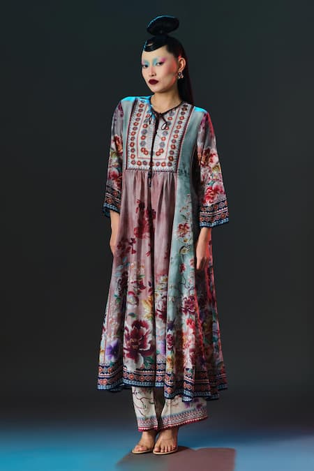 Rajdeep Ranawat Permaz Pant Printed Modal Satin Pant 