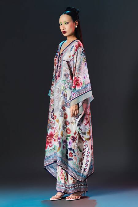 Buy_Rajdeep Ranawat_Beige Modal, Satin Printed _Online_at_Aza_Fashions