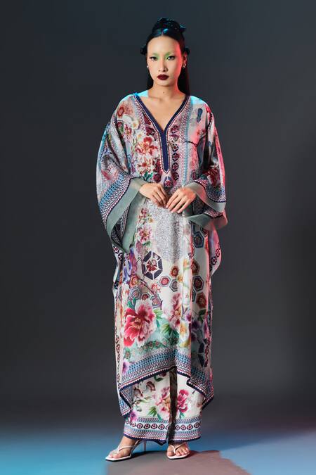 Shop_Rajdeep Ranawat_Beige Modal, Satin Printed _Online_at_Aza_Fashions