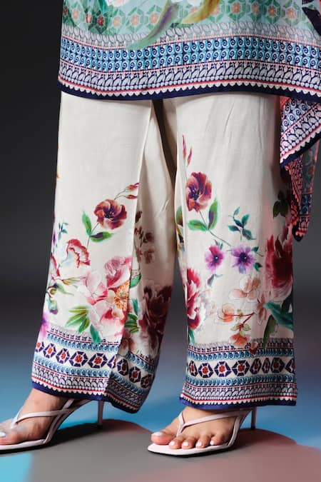 Rajdeep Ranawat_Beige Modal, Satin Printed _at_Aza_Fashions