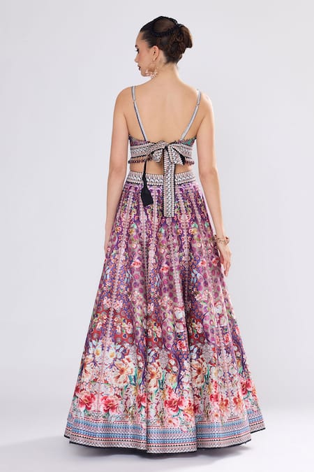 Rajdeep Ranawat Bridgette Leela Lehenga Set Bridgette Leela Floral Lehenga Set 