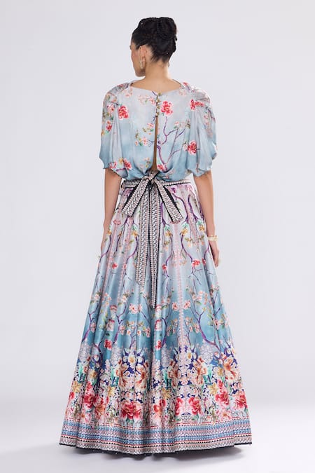 Rajdeep Ranawat Varsha Leela Lehenga With Blouse Crystallised Printed Lehenga Set 