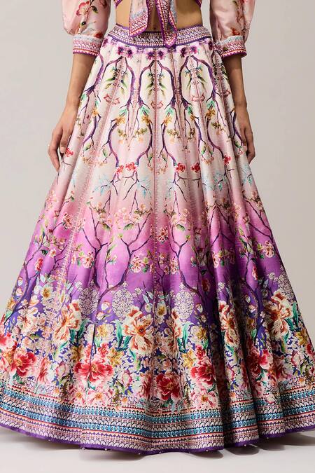 Rajdeep Ranawat_Lavender Polyester, Dupion, Rubali Leela And Pink Printed _at_Aza_Fashions