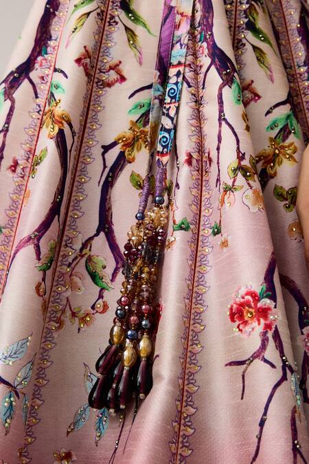 Buy_Rajdeep Ranawat_Lavender Polyester, Dupion, Rubali Leela And Pink Printed 