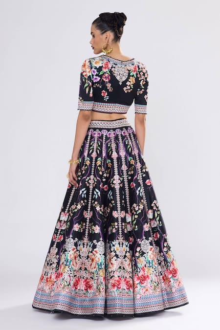 Rajdeep Ranawat Leela Lehenga Set Leela Crystallised Printed Lehenga Set 