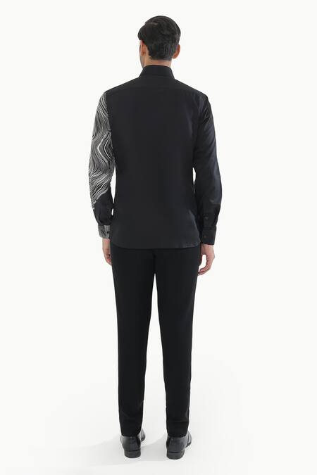 Kustomeyes Tide line Designer Black Tide Line Shirt 