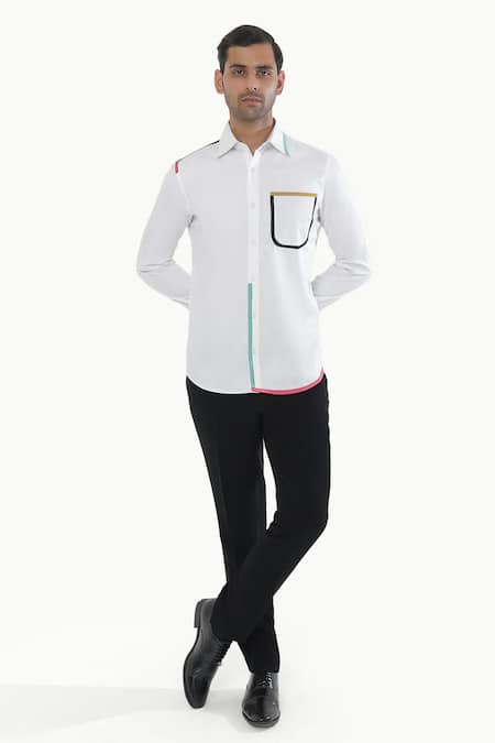 Kustomeyes White Cotton Serene Shirt 