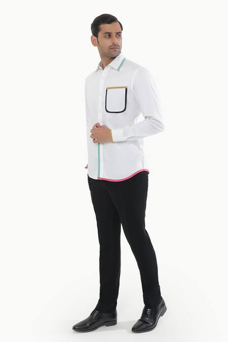 Kustomeyes_White Cotton Serene Shirt _Online_at_Aza_Fashions
