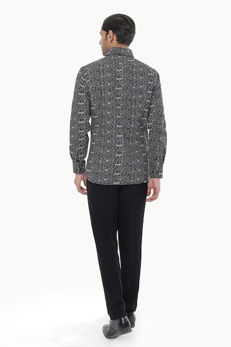 Kustomeyes Ink Theory Black Designer Printed Shirt 