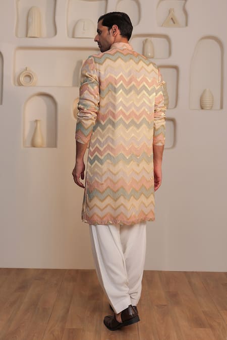 Kustomeyes Designer Sandstone Bloom Kurta Set 
