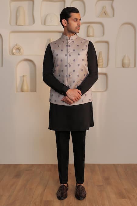 Kustomeyes Designer Obsidian Bloom Silk Bundi Set 