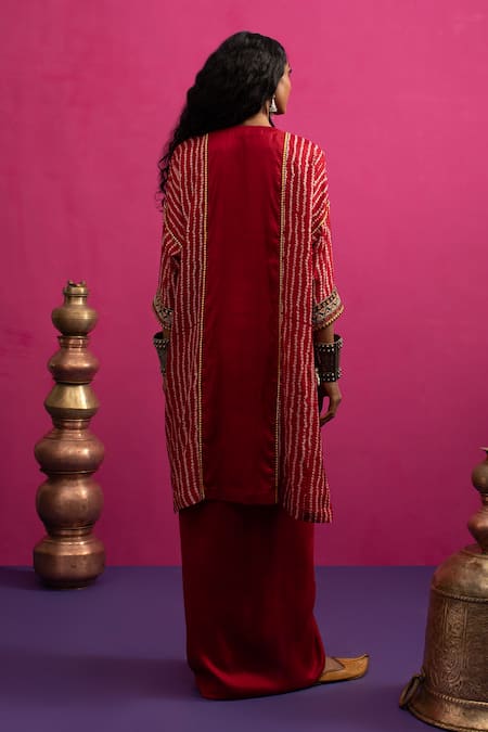 Pink City By Sarika Lazy Stylefiesta Kaftan Skirt Set 