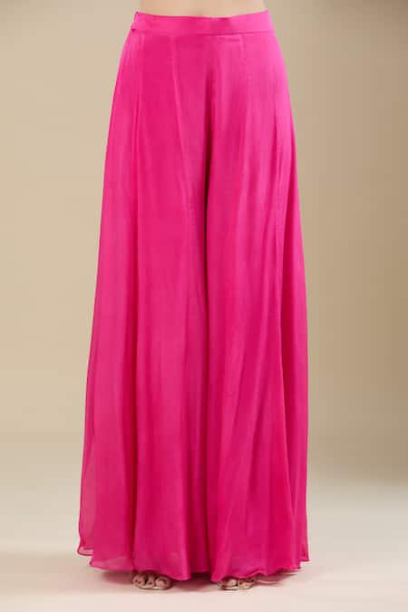 Shop Samyukta Singhania Pink Chinon Sequins, Cut Work Sweetheart Neck Heavy Embroidered Hot Kurta Set Online at Aza Fashions Shop_Samyukta Singhania_Pink Chinon Sequins, Cut Work Sweetheart Neck Heavy Embroidered Hot Kurta Set _Online_at_Aza_Fashions