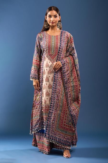 Samyukta Singhania Multi Color Kurta Palazzo Set 