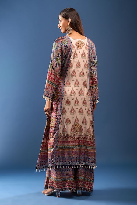 Samyukta Singhania Multi Color Kurta Palazzo Set 