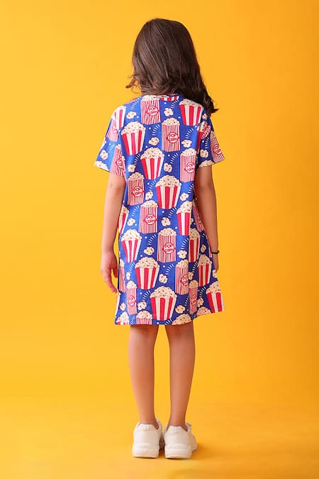 Anthrilo Popcorn Print Cotton Dress 