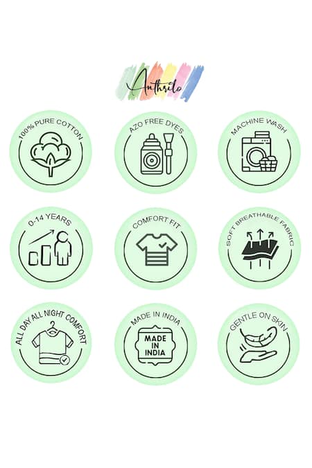 Anthrilo_Yellow Cotton Designer T-shirt And Pyjama Set _Online_at_Aza_Fashions