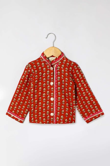 Byb Premium_Maroon Cotton Embroidery, Zari Embellished Kurta And Dhoti Pant Set _Online_at_Aza_Fashions