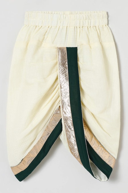 Shop_Byb Premium_Maroon Cotton Embroidery, Zari Embellished Kurta And Dhoti Pant Set _Online_at_Aza_Fashions