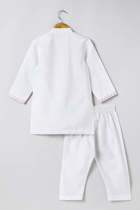 Byb Premium White Embroidered Kurta Pyjama Set 