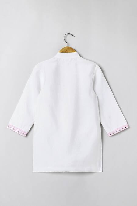 Shop Byb Premium White Chanderi Embroidery, Sequins Kurta Pyjama Set Online at Aza Fashions Shop_Byb Premium_White Chanderi Embroidery, Sequins Kurta Pyjama Set _Online_at_Aza_Fashions