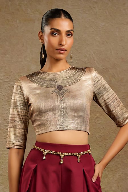Tarun Tahiliani Swarovski Crystal Embellished Belt 