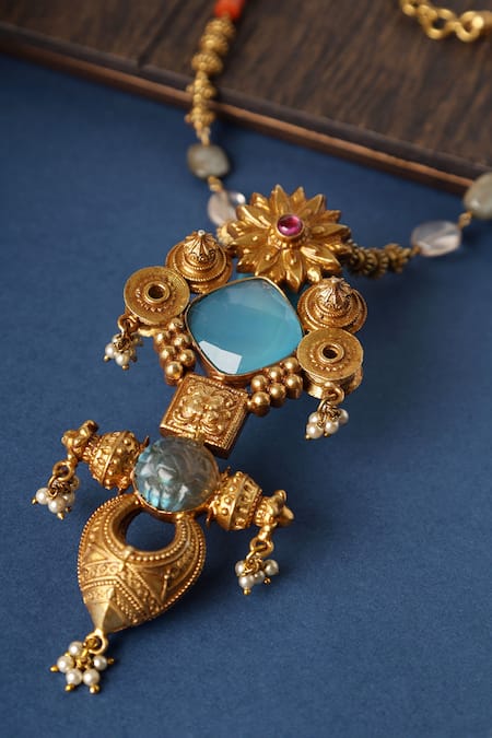 Mero Jewellery Calcidonia Pendant Necklace 