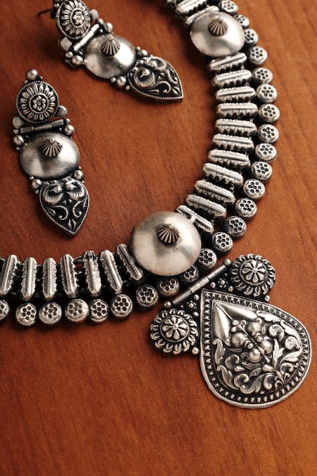 Mero Jewellery Tribal South Temple Necklace Set 