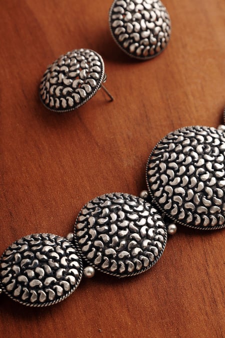 Mero Jewellery Floral Temple Choker Set 