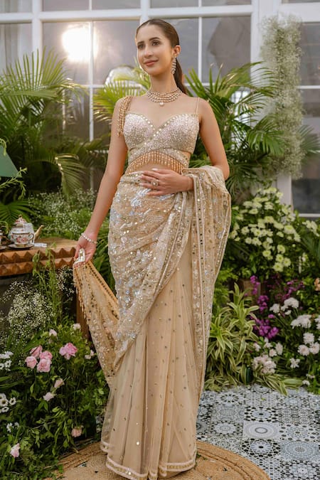 Tamaraa By Tahani Aarohi Crystal Butterfly Saree With Blouse 