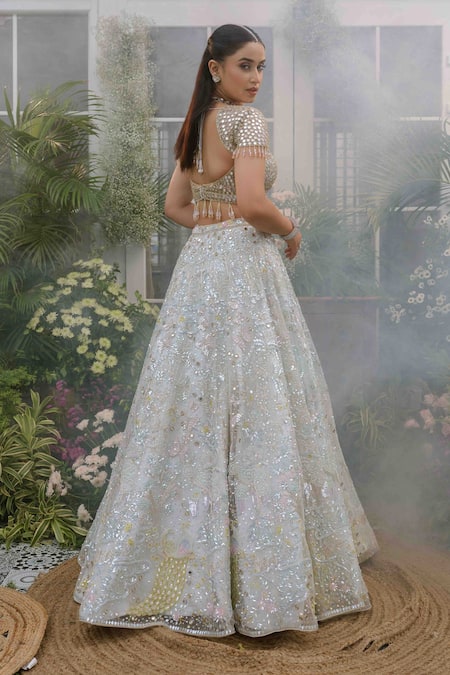 Tamaraa By Tahani Kaira Ice Mirror Lehenga Set 