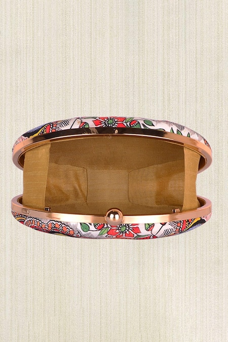 Nazaakat By Samara Singh_Red Multicolor Clutch Purse _Online_at_Aza_Fashions