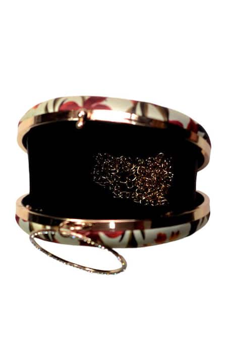 Nazaakat By Samara Singh_Multi Color Floral Print Clutch Purse _Online_at_Aza_Fashions