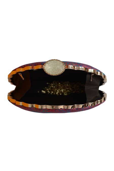 Nazaakat By Samara Singh_Multi Color Multicolor Printed Clutch Purse _Online_at_Aza_Fashions
