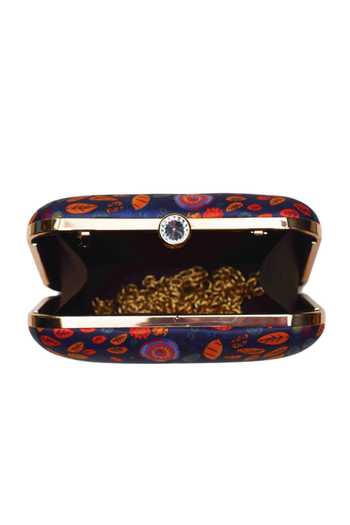 Nazaakat By Samara Singh Multi Color Multicolor Elephant Print Clutch Purse Online at Aza Fashions Nazaakat By Samara Singh_Multi Color Multicolor Elephant Print Clutch Purse _Online_at_Aza_Fashions