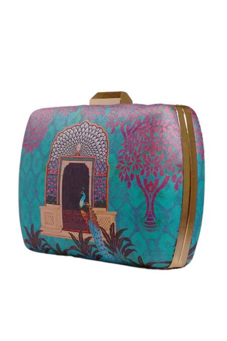 Buy Nazaakat By Samara Singh Multi Color Multicolor Printed Clutch Purse Online at Aza Fashions Buy_Nazaakat By Samara Singh_Multi Color Multicolor Printed Clutch Purse _Online_at_Aza_Fashions