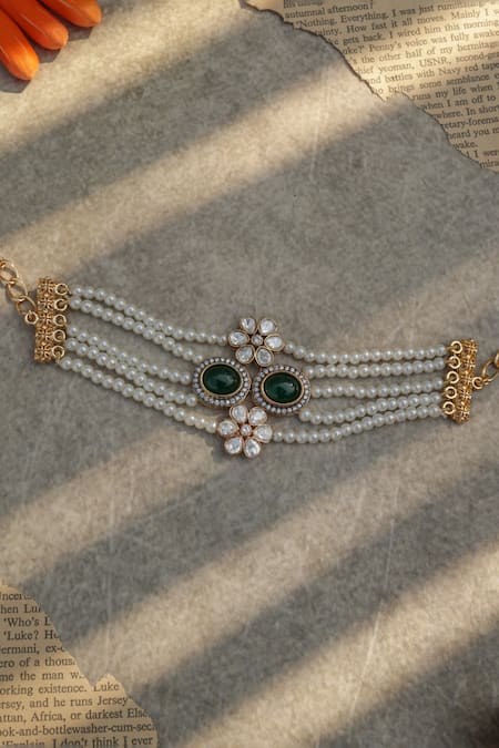 Do Taara Green Polki Bracelet