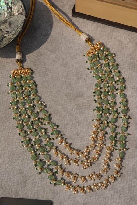 Do Taara Mint Layered Necklace 
