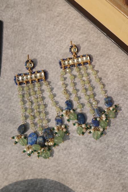 Do Taara Mint Kundan Earrings