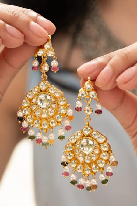 Do Taara Multicolored Kundan Earrings