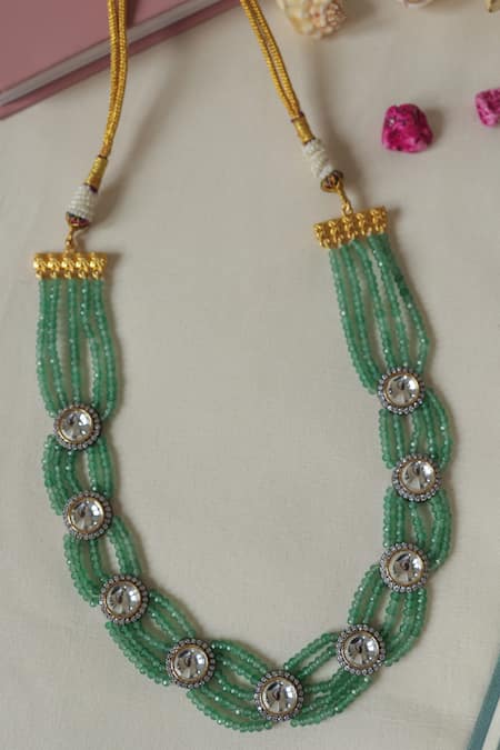 Do Taara Polki Mint Necklace