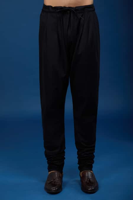 Buy_Rohit Bal_Black Chanderi Beads Embroidered Kurta Set _Online_at_Aza_Fashions