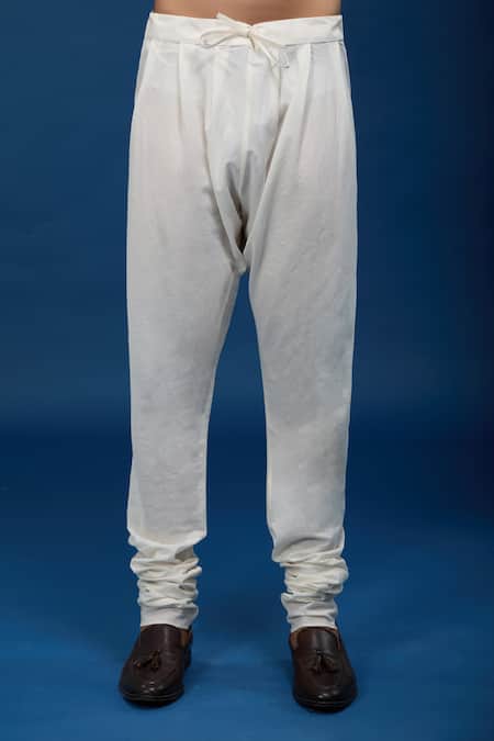 Buy_Rohit Bal_Blue Chanderi Floral Vine Embroidered Kurta Set _Online_at_Aza_Fashions