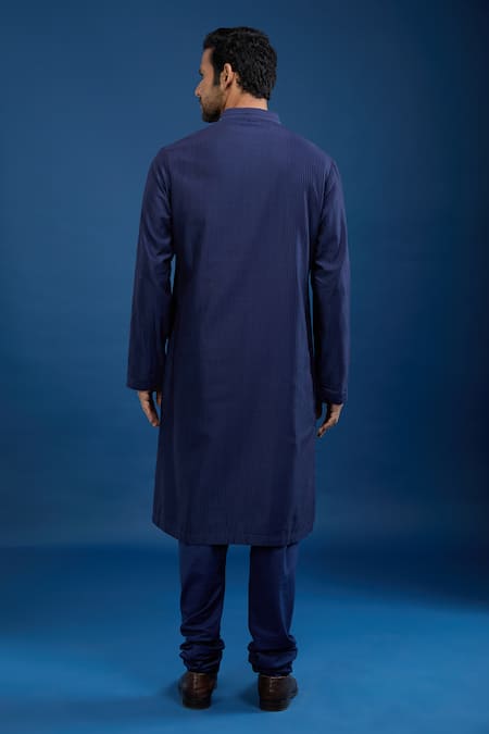 Rohit Bal Floral Embroidered Chanderi Kurta Set 