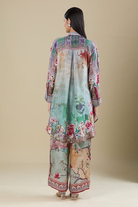Rajdeep Ranawat Multi Color Printed Kaftan Shirt Tunic 